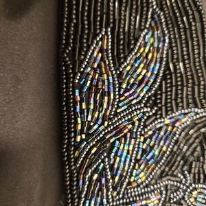 Vtg Black Beaded Belt